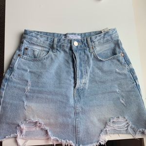 Denim mini skirt